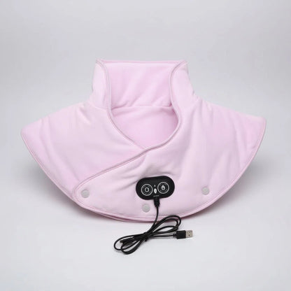 Vibrating Heat Massager Pad for Neck and Shoulder Relief