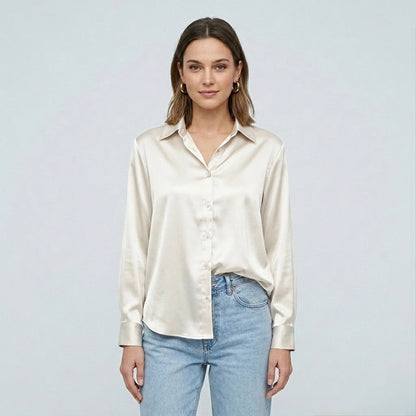 Siena Satin Longline Blouse