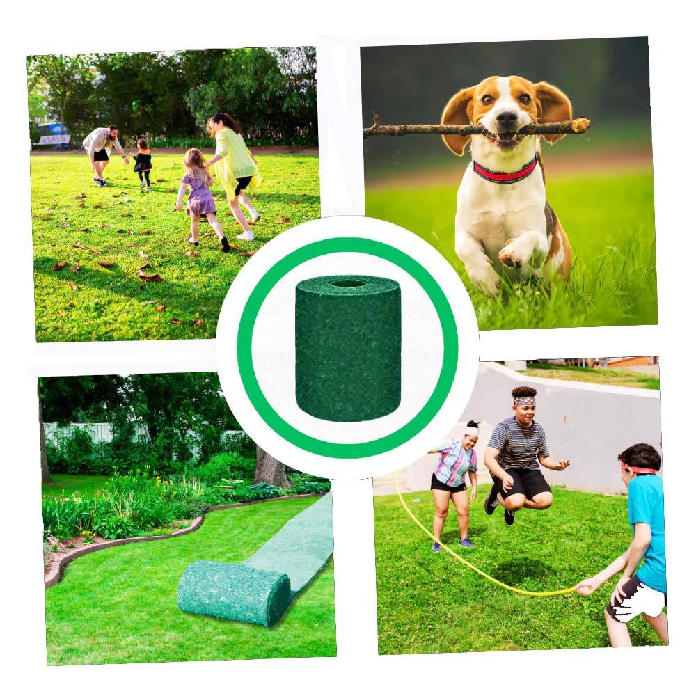 Biodegradable Grass Seed Mat with Embedded Fertilizer and Dual Fabric Layers