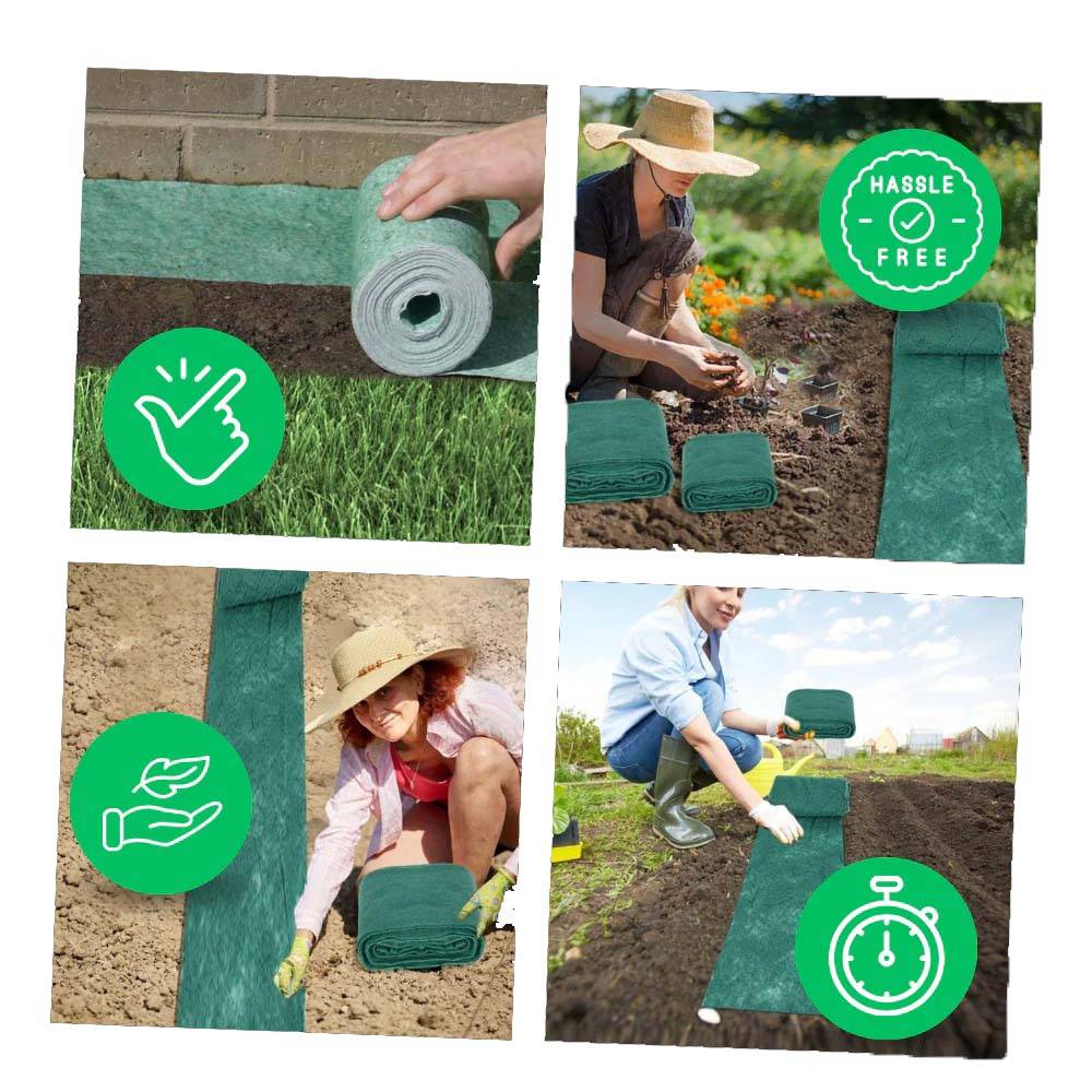 Biodegradable Grass Seed Mat with Embedded Fertilizer and Dual Fabric Layers