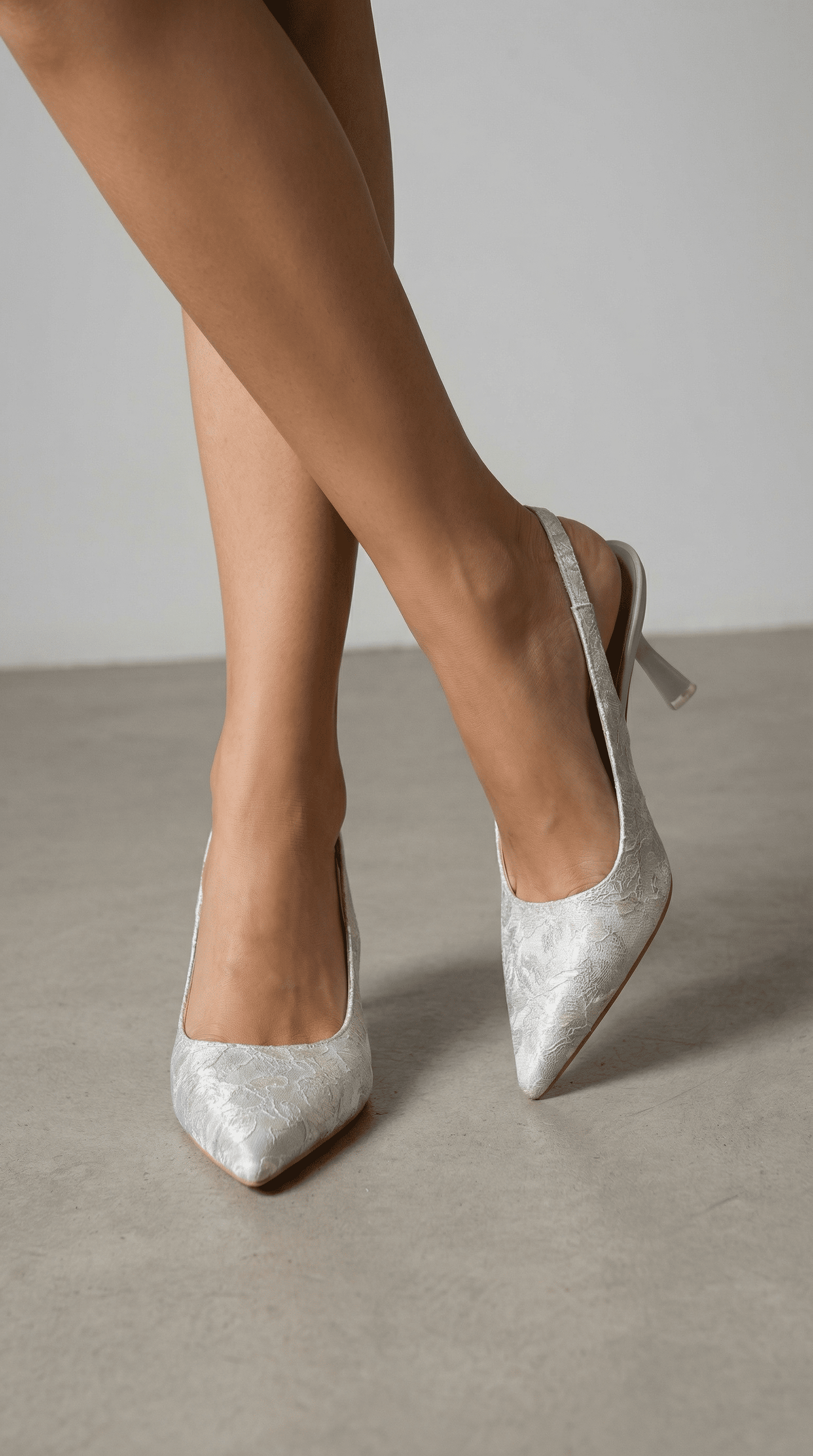 Rachel sandaler med hæl og blonder