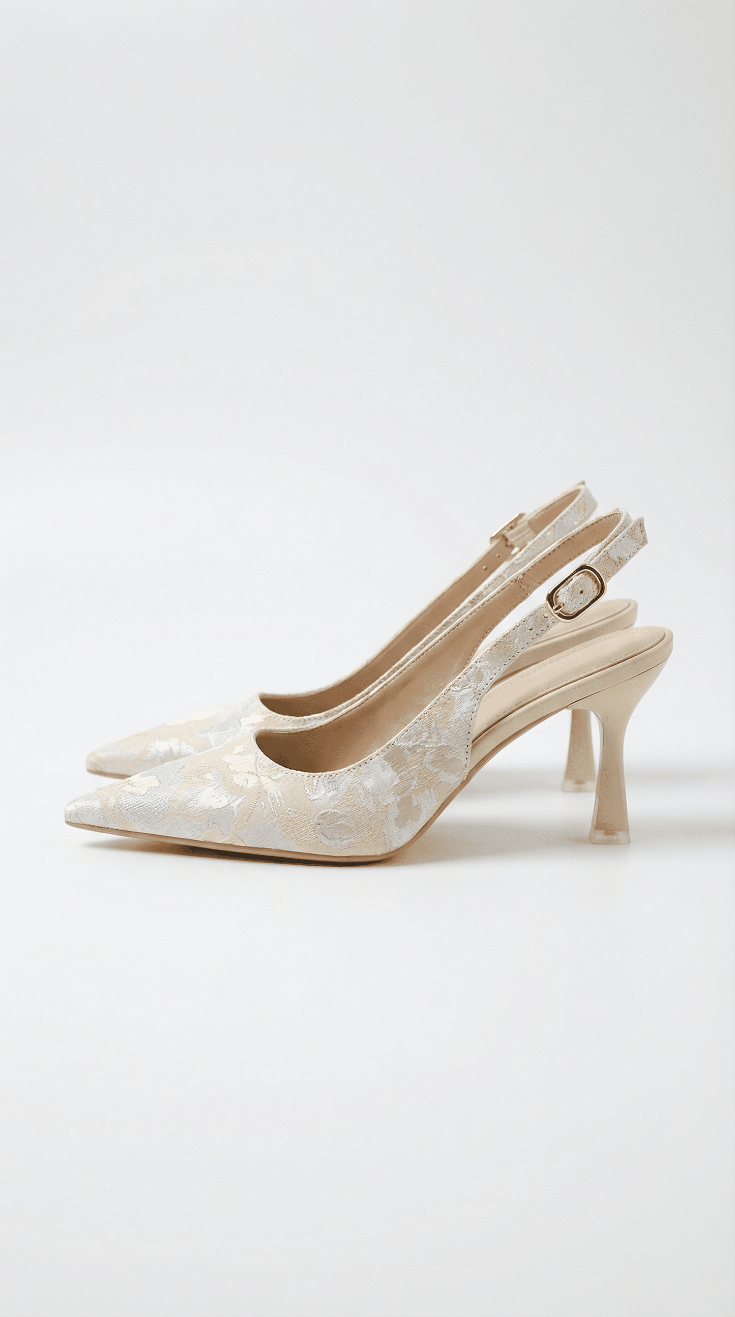 Rachel sandaler med hæl og blonder