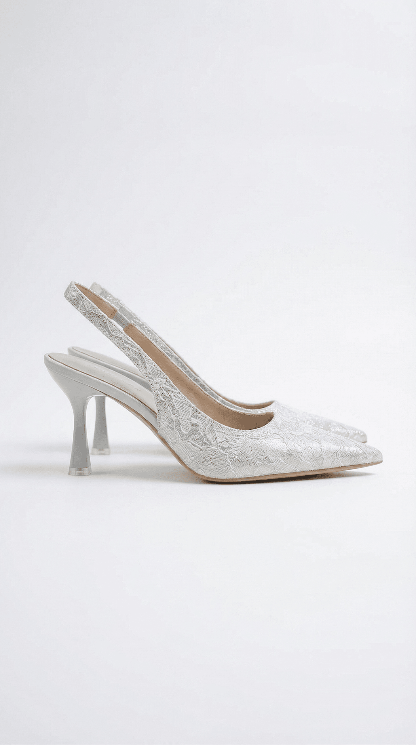 Rachel sandaler med hæl og blonder