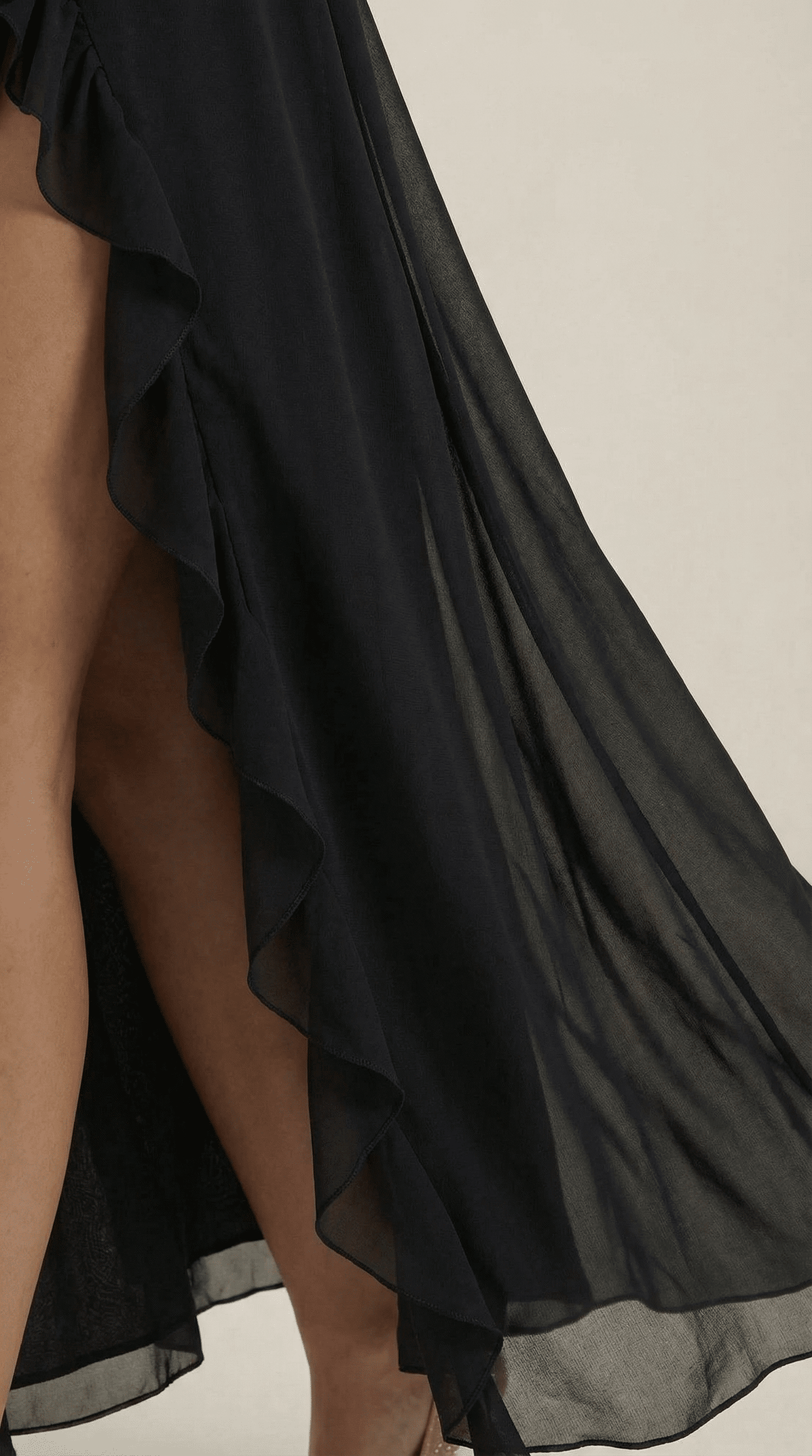 Susan Maxikjole med flæser