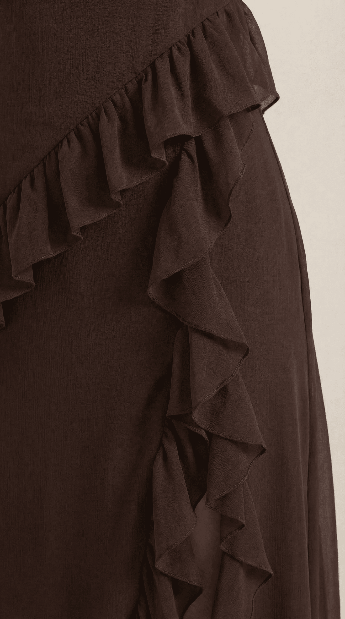 Susan Maxikjole med flæser