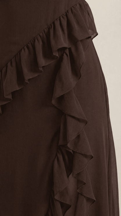 Susan Maxikjole med flæser