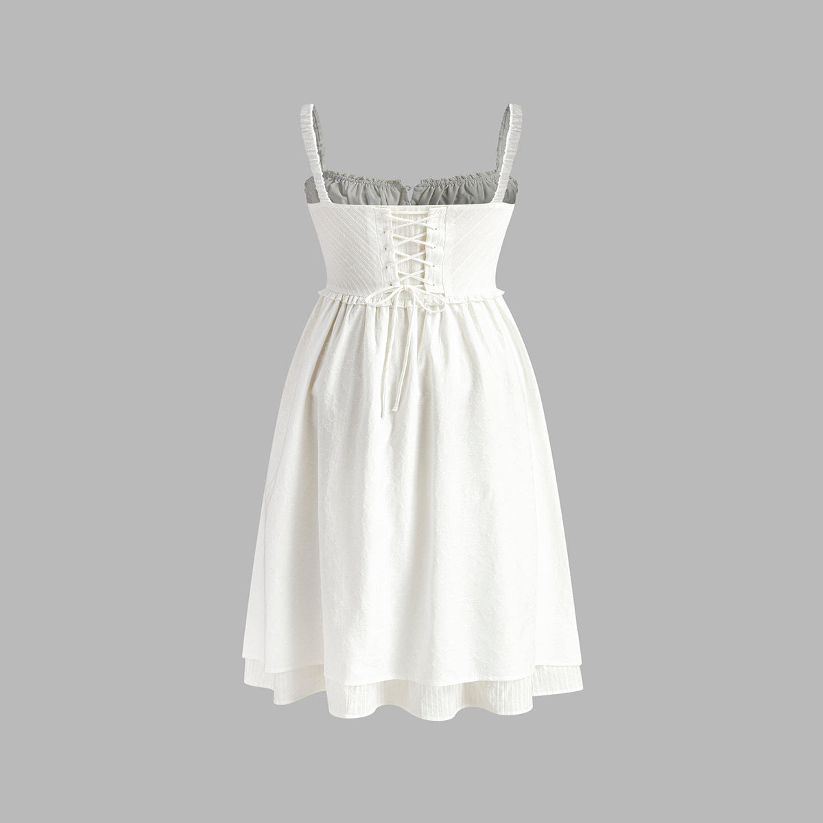 Sleeveless Midi Dress with Low Cut Neckline and Cotton Blend Fabric