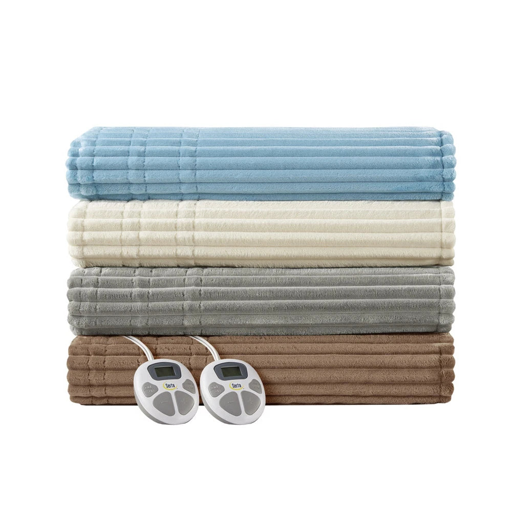 Luxuriously Soft Plush Electric Blanket - Fast Heating with Cozy Cover