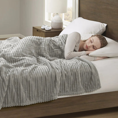Luxuriously Soft Plush Electric Blanket - Fast Heating with Cozy Cover