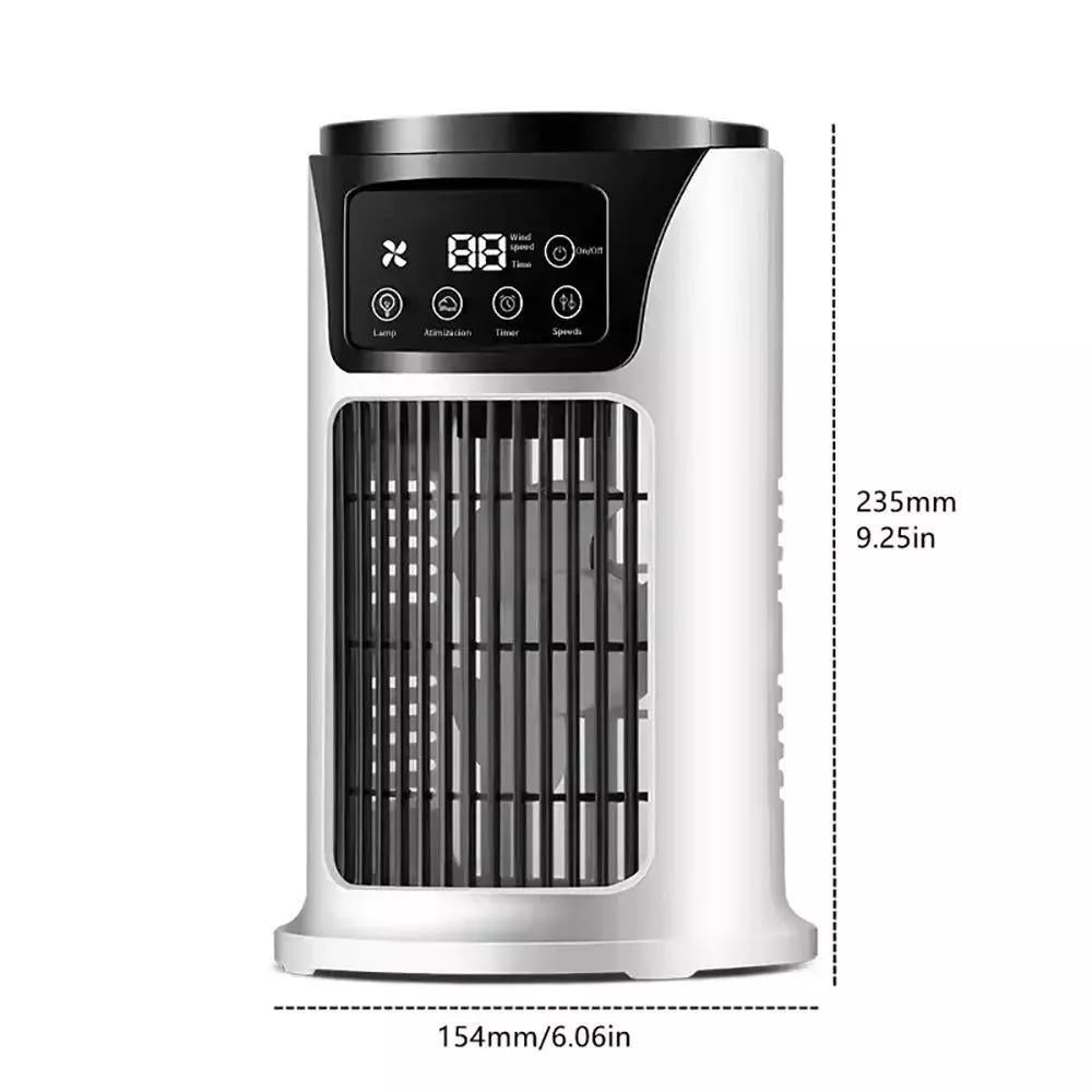 Evaporative Air Cooler with 6-Speed Fan and Automatic Swing, 8-Hour Runtime