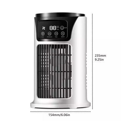 Evaporative Air Cooler with 6-Speed Fan and Automatic Swing, 8-Hour Runtime