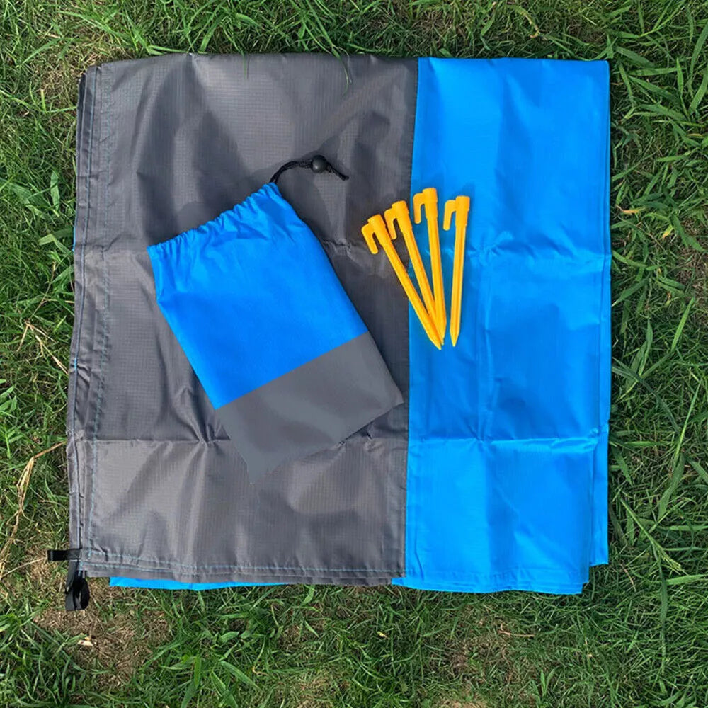 Moisture Barrier Tarp with UV Blocking and Metal Stakes, 55x59 Inches