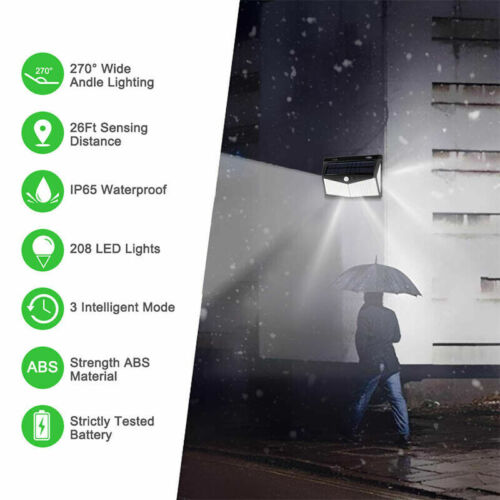Motion Sensor Solar Light with 800 Lumens and 16-Foot Detection Range