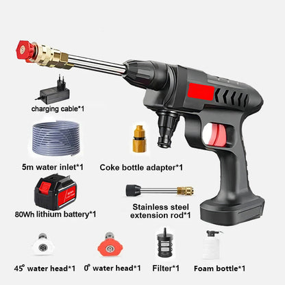 Cordless Pressure Washer with 60Bar Power and Three Spray Modes, 50 Minute Runtime