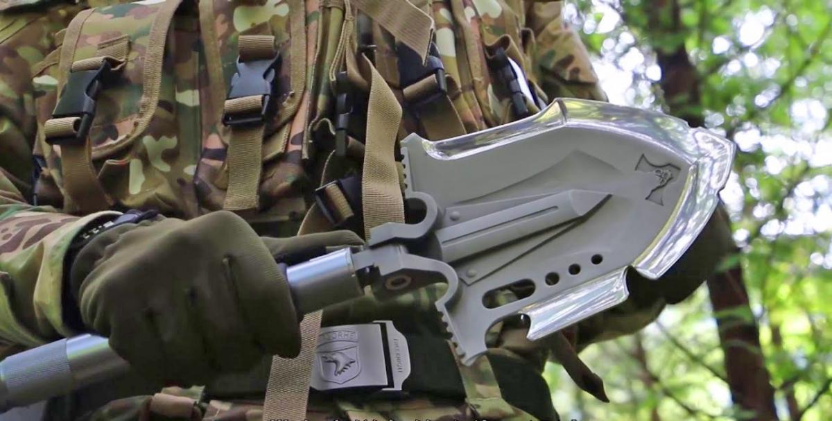 Folding Survival Shovel with 20-in-1 Multi-Tool Functions and Emergency Whistle