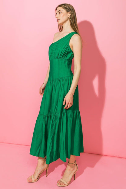 Luna One Shoulder Midi