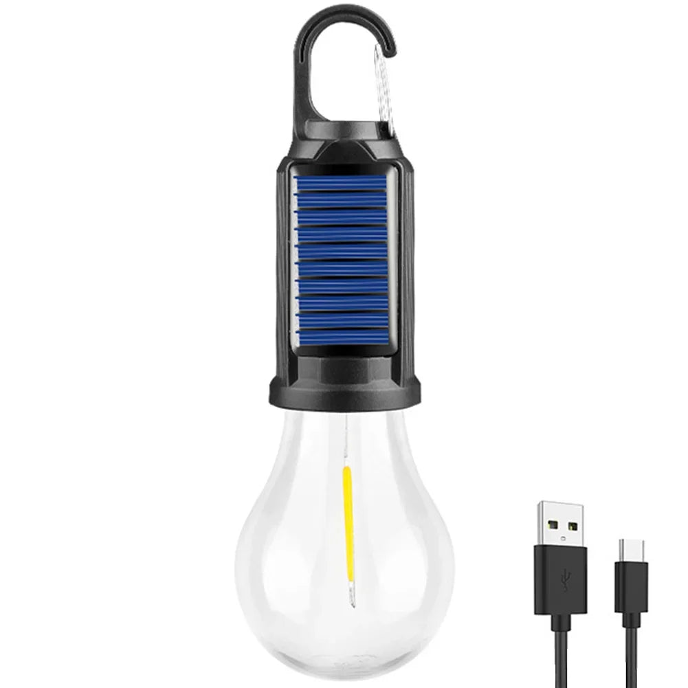 Camping Lantern with Solar Charging and Hanging Hook, 100 Lumens