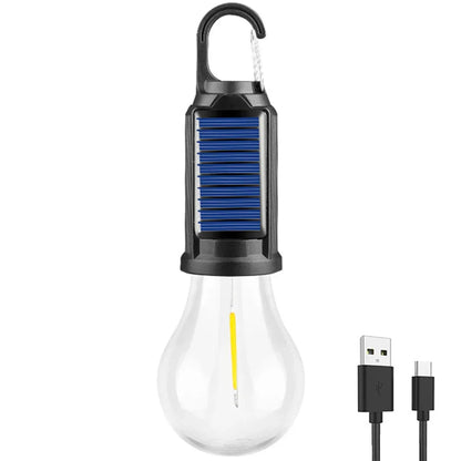 Camping Lantern with Solar Charging and Hanging Hook, 100 Lumens