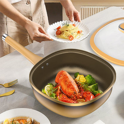 Titanium Ceramic Nonstick Pot with Glass Lid and Steam Vent