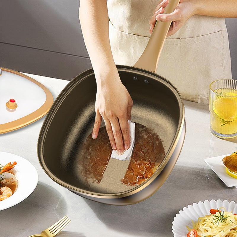 Titanium Ceramic Nonstick Pot with Glass Lid and Steam Vent