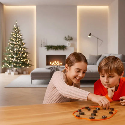 Magnetic Chess Set with Foldable Board and Piece Grip System