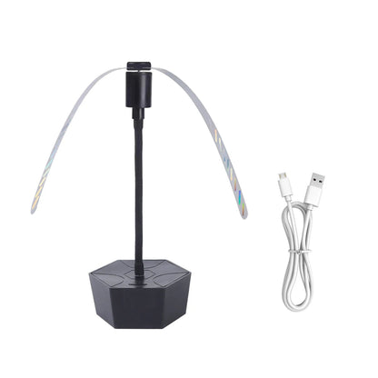 Tabletop Fly Deterrent Fan with Dual Power and Retractable Design