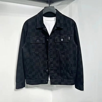Verona Checkered Denim Jacket