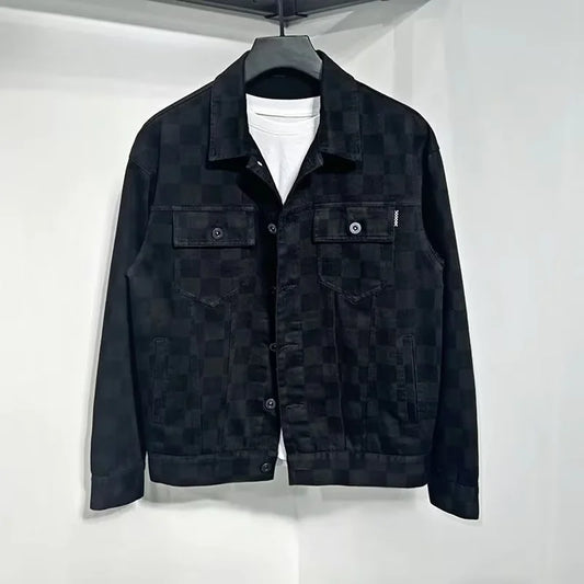 Verona Checkered Denim Jacket