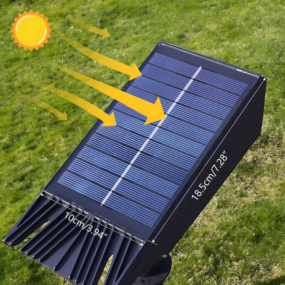 Solar Spot Light with Adjustable Zoom Lens and Color Changing LED, Ground or Wall Mount