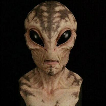 Wearclo | Realistic Alien Mask – Latex and Silicone Halloween Mask for Cosplay and Parties