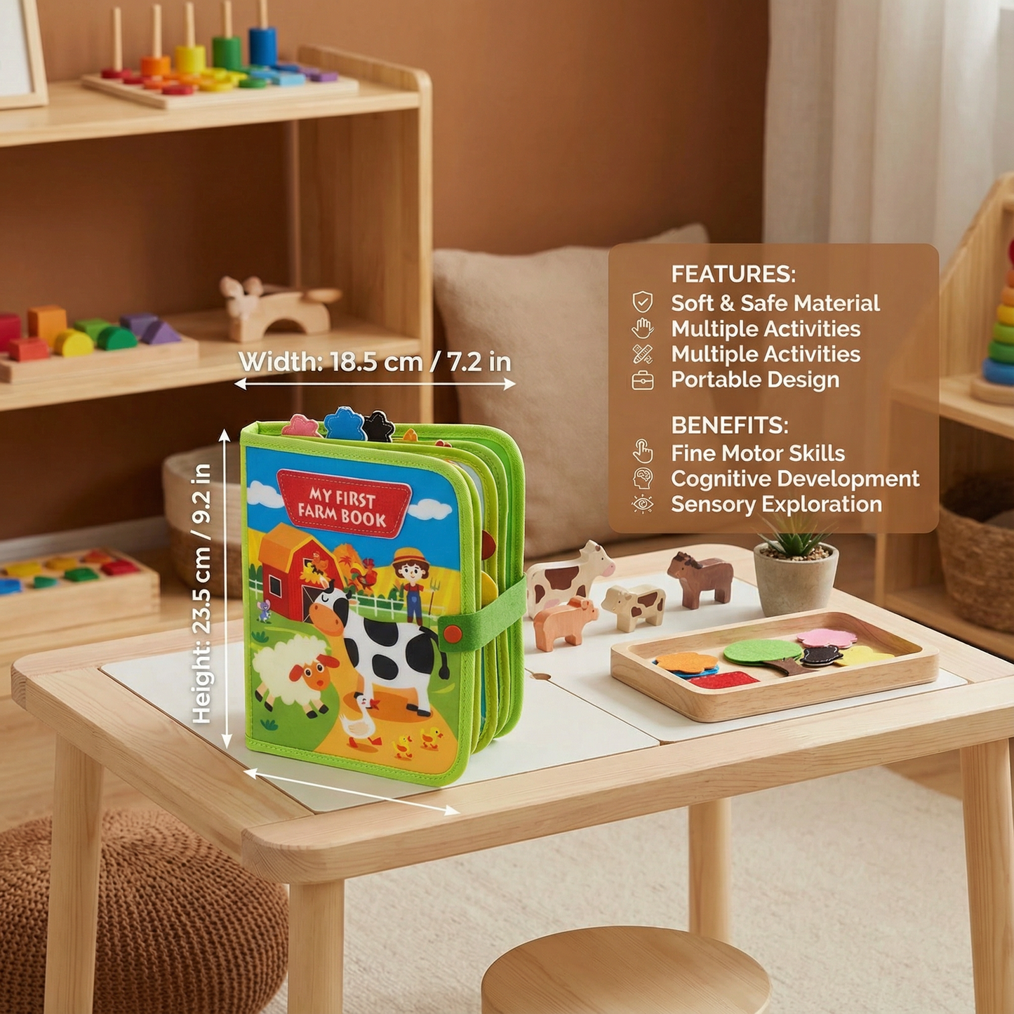 Farm Animal Story Book with Colorful Illustrations and Repetitive Language for Toddlers