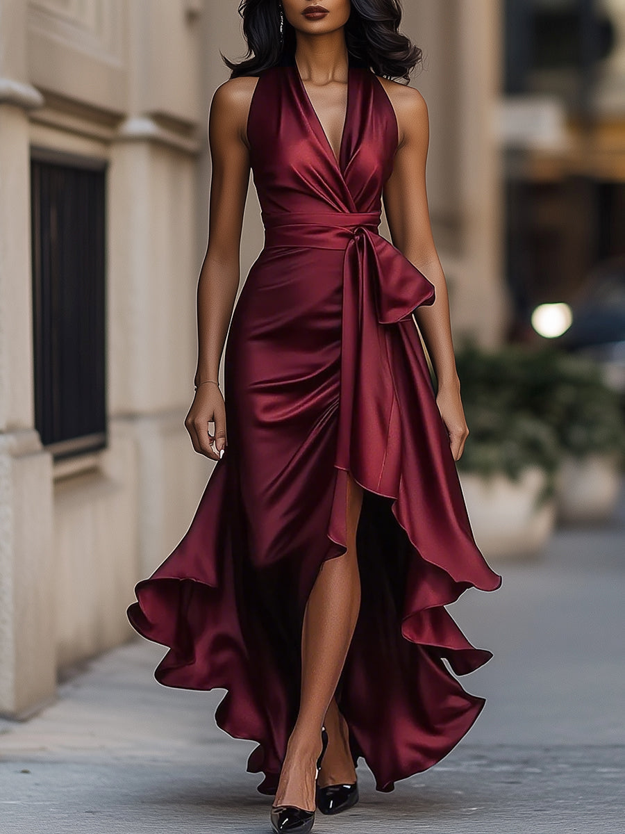 Iris Halter Wrap Dress