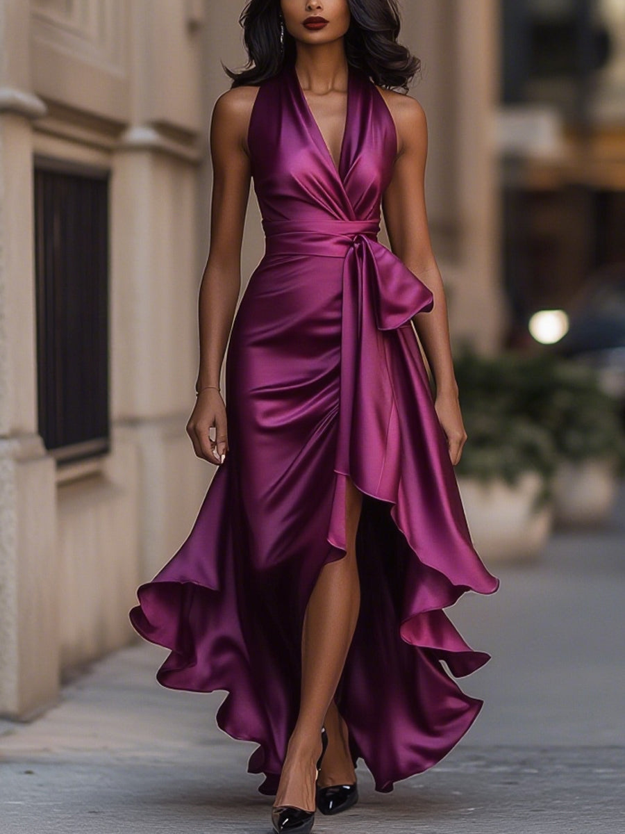 Iris Halter Wrap Dress