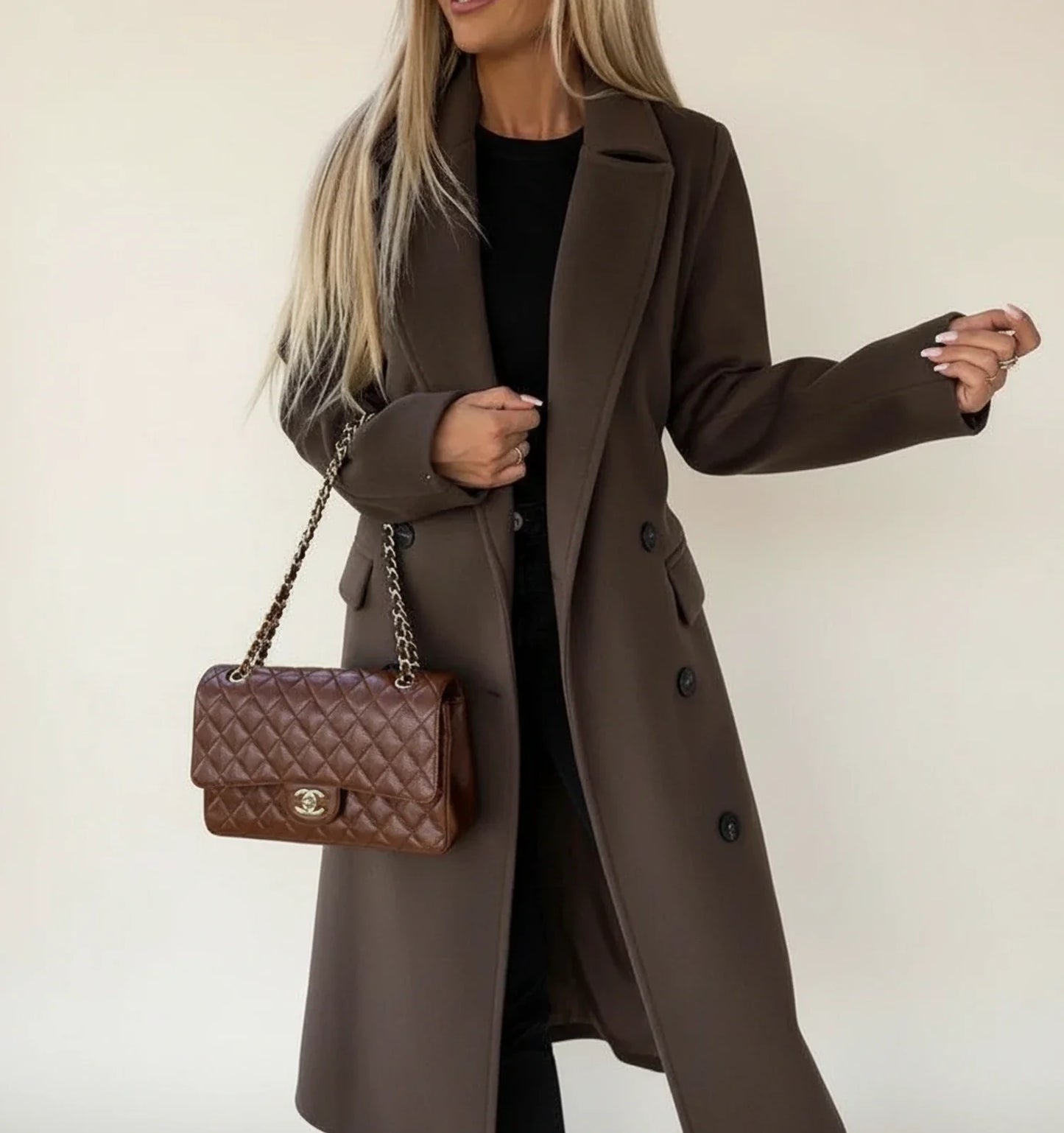 Elena Belted Midi Overcoat
