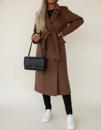 Elena Belted Midi Overcoat
