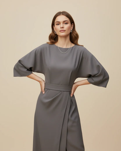 Maya Lantern Sleeve Dress