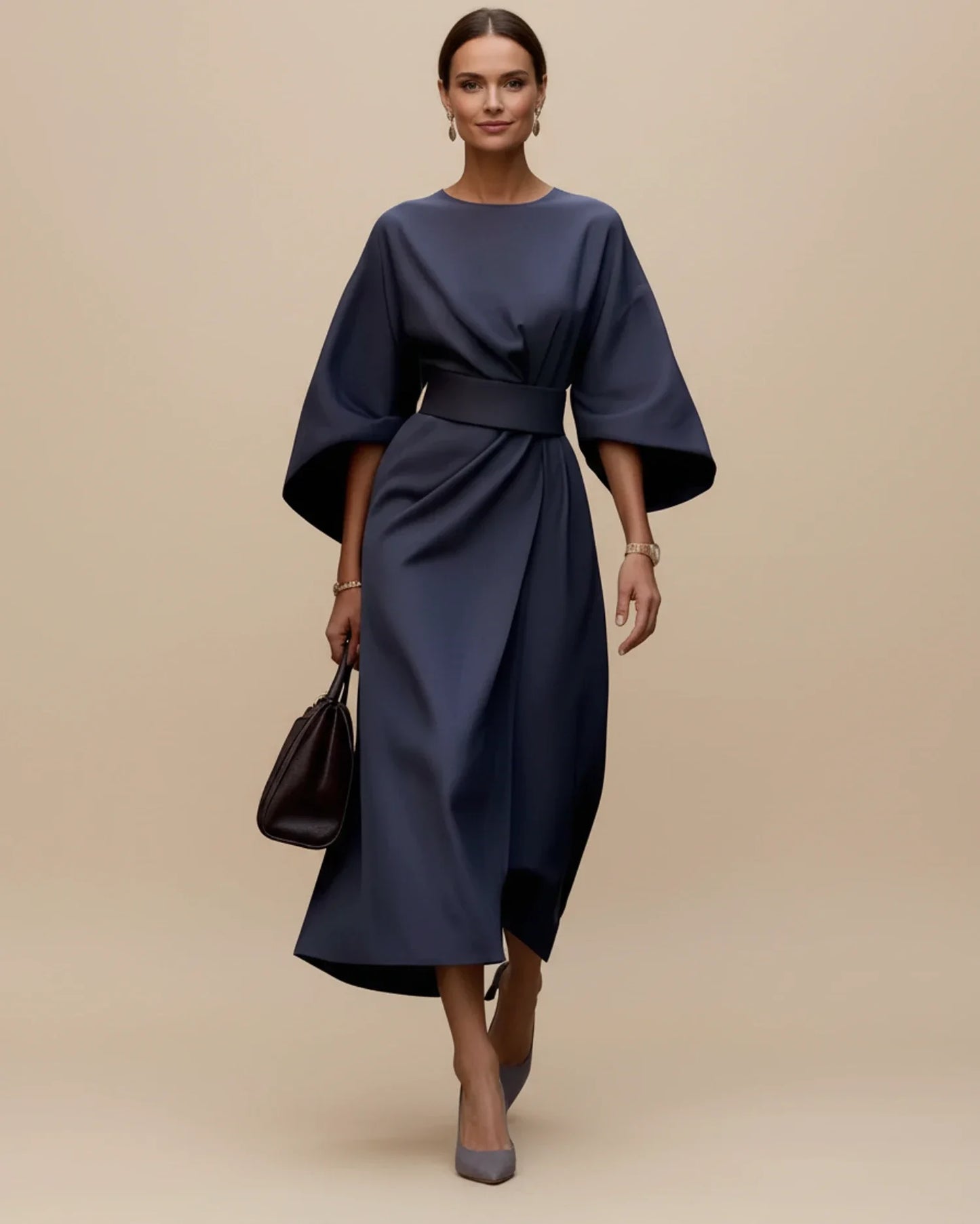 Maya Lantern Sleeve Dress