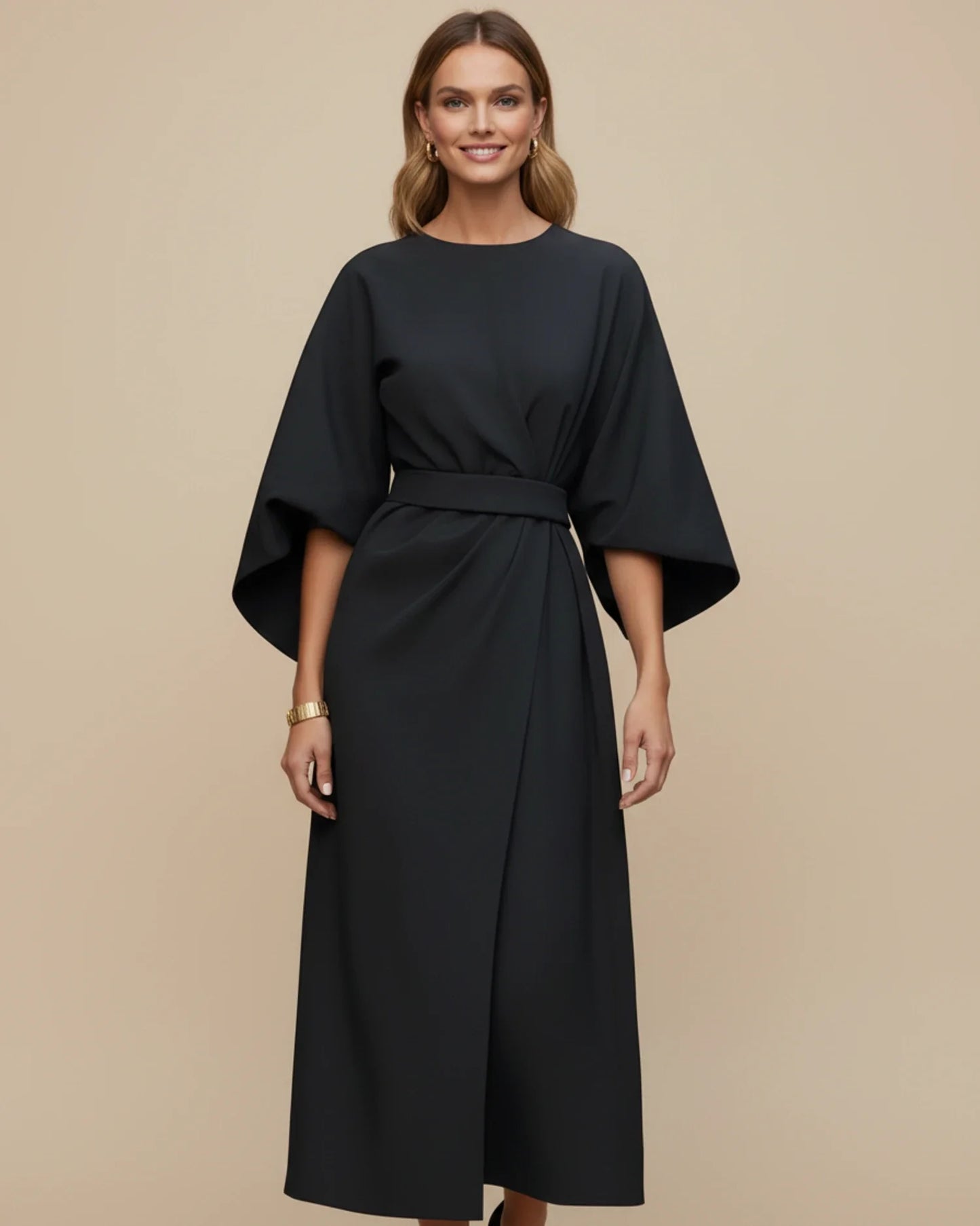 Maya Lantern Sleeve Dress