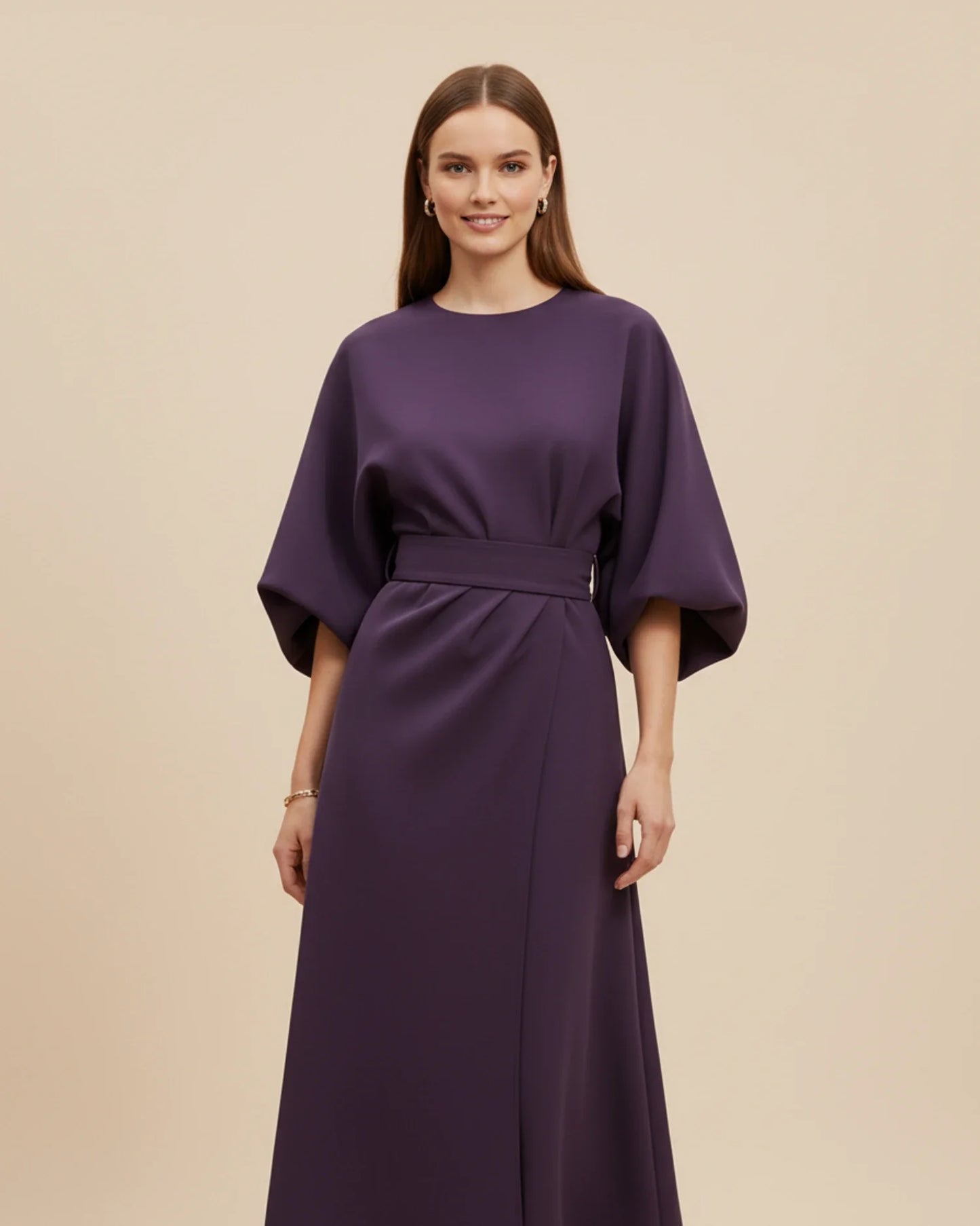 Maya Lantern Sleeve Dress