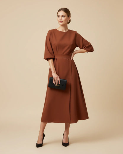 Maya Lantern Sleeve Dress