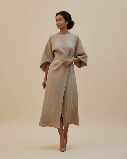 Maya Lantern Sleeve Dress