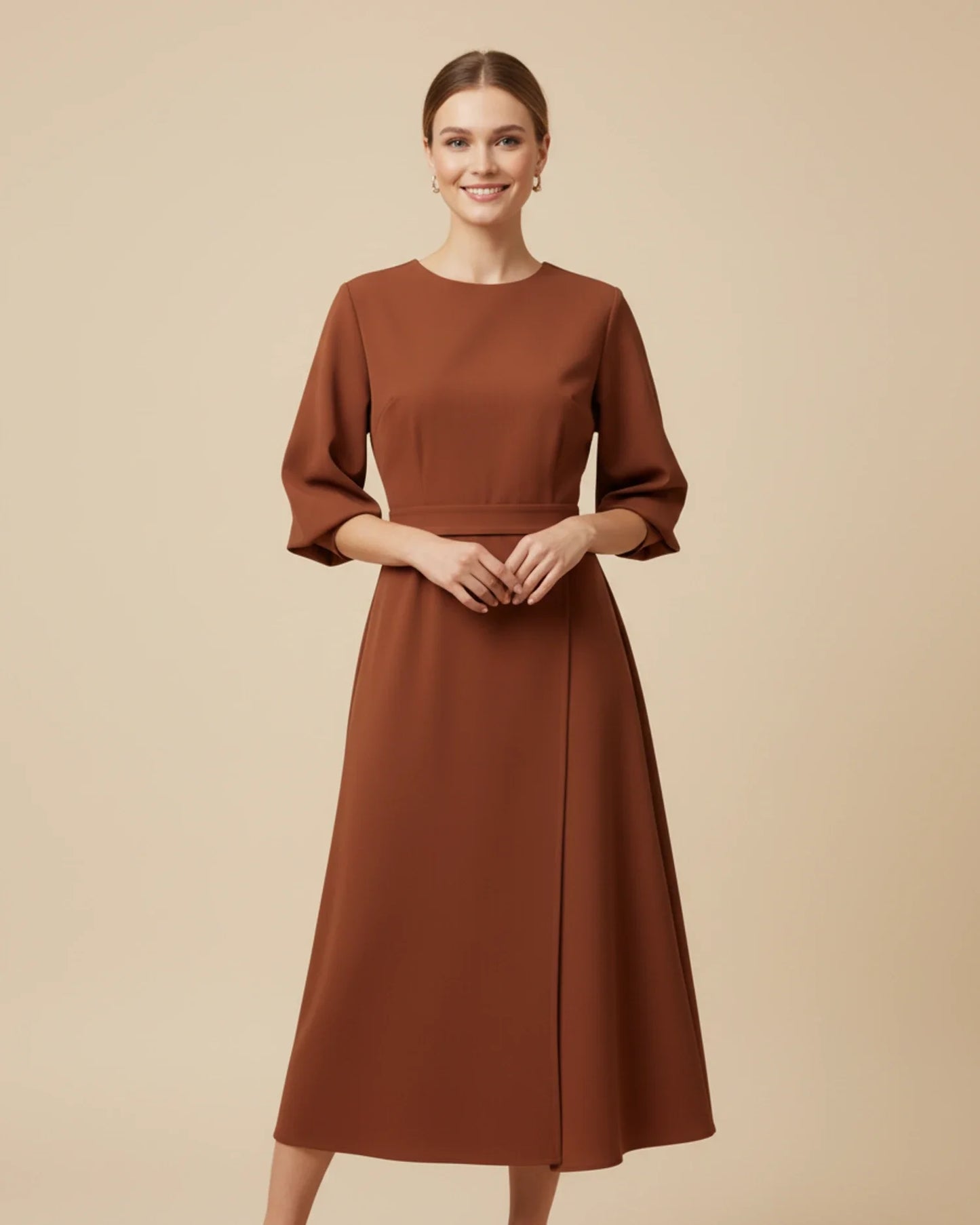 Maya Lantern Sleeve Dress