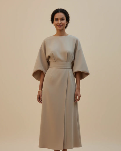 Maya Lantern Sleeve Dress