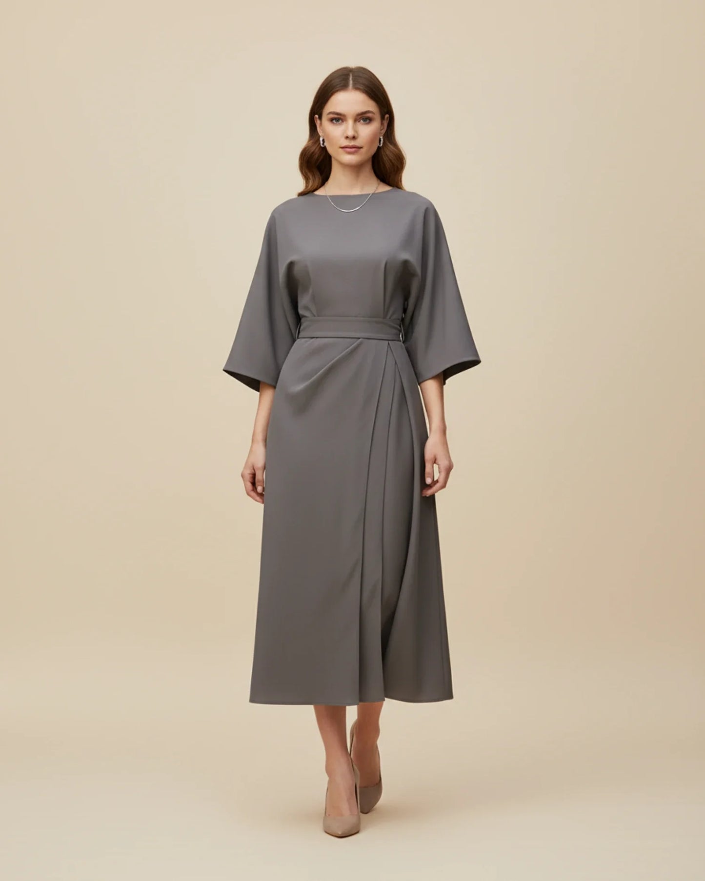 Maya Lantern Sleeve Dress