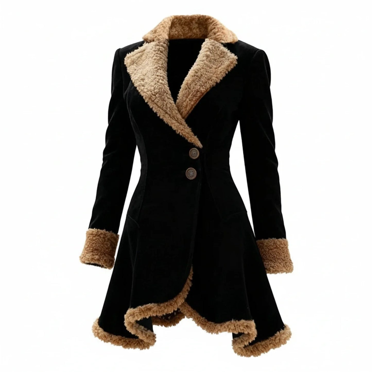 Elara Fur Trim Coat