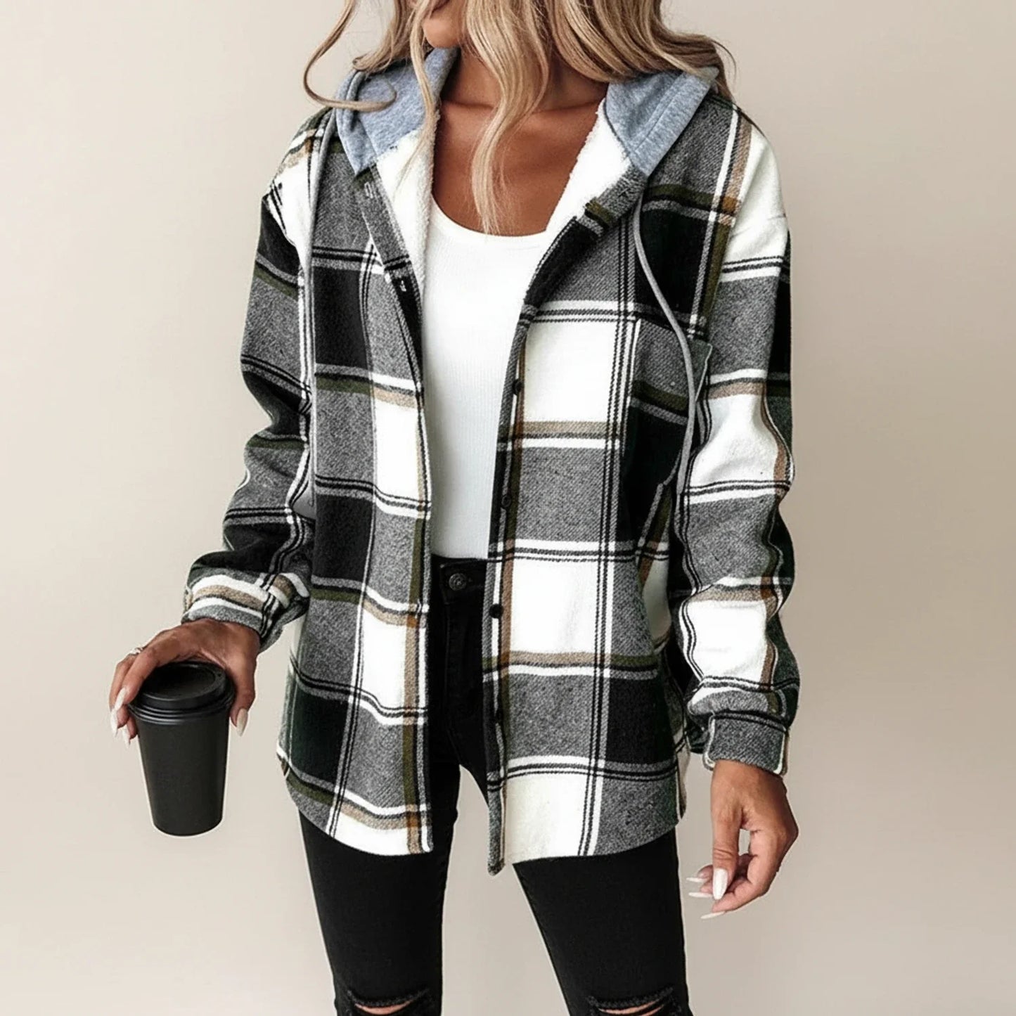 Ember Hooded Plaid Jacket