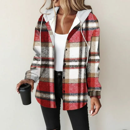 Ember Hooded Plaid Jacket