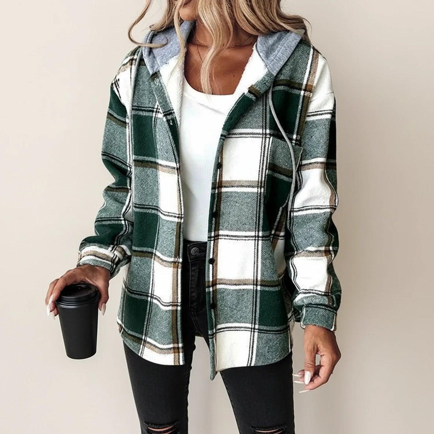 Ember Hooded Plaid Jacket