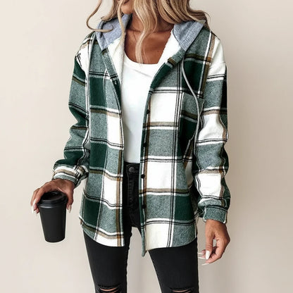 Ember Hooded Plaid Jacket