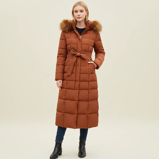 Elara Belted Puffer Coat